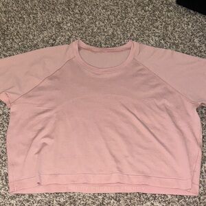 Lululemon Athletica Light Pink Swiftly Tech Cropped Short-Sleeve Shirt 2.0